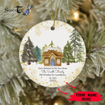 Scotstee Shop - First Christmas In Our New Home Ornament Personalize Name Family Snowflake Our First Christmas in our new home Ceramic Ornament