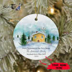 Scotstee Shop - Personalize Name Family Our First Christmas in our new home Ornament Gift, First Christmas In Our New Home Ornament