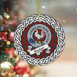 Sinclair Tartan Ornament,  ceramic ornament, personalized christmas ornaments, christmas tree ornaments, christmas door decorations, Plaid Ornament, Tartan Ceramic Ornament