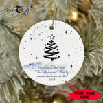 Scotstee Shop - Personalize Name Family Our First Christmas For Couple Custom Name & Photo Ceramic Ornament, Home Sweet New Home Christmas Ornament