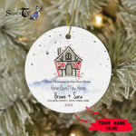 Scotstee Shop - First Christmas In Our New Home Ornament Personalize Name Family Our Sweet Home Christmas ornament