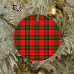 Plaid Christmas Ornaments Scottish Clan Dunbar Modern Tartan Ornament,  ceramic ornament, personalized christmas ornaments, christmas tree ornaments, christmas door decorations, Plaid Ornament, Tartan Ceramic Ornament