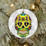 Sugar Skull Ornament Day of Dead Sugar Skull Infant Happy Halloween Ornament Gift Halloween Tree Decorations Halloween Gift - Scotstee Shop