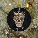 Sugar Skull Ornament Personalized Ornaments Mushroom Clothing Mushroom Collector Skull Gift - Scotstee Shop