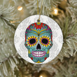 Sugar Skull Ornament Day of Dead Sugar Skull Happy Halloween Ornament Gift - Scotstee Shop