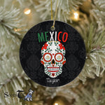 Sugar Skull Ornament Personalized Ornaments Proud Mexico Sugar Skull Mexican Cinco Gift - Scotstee Shop