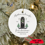 Scotstee Shop - Personalize Name Family First Christmas Home Holiday Christmas Gift Ornament