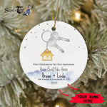 Scotstee Shop - Personalize Name Family First Christmas In Our New First Apartment Together Ornament, First Christmas In Our New Home Ornament