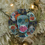 Sugar Skull Ornament Dia De Los Muertos Happy Halloween Ornament Gift Halloween Tree Decorations - Scotstee Shop