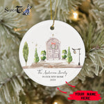 Scotstee Shop - Personalize Name Family New Home For The Holidays Christmas New Home Ceramic Ornament