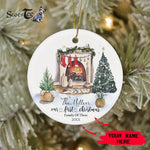 Scotstee Shop - Custom Name Family of Three First Christmas Ornament