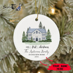 Scotstee Shop - Custom Name New Neck Of The Woods First Christmas New Home Ceramic Ornament