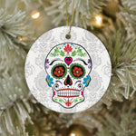 Sugar Skull Ornament Day of Dead and the Sugar Skull Happy Halloween Ornament Gift Halloween Tree Decorations - Scotstee Shop