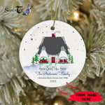 Scotstee Shop - Personalize Name Family First Christmas New Home Owners First Home Ceramic Ornament, Home Sweet New Home Christmas Ornament