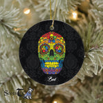 Sugar Skull Ornament Personalized Ornaments Sugar Skull LGBT Gay Pride Rainbow Gift Happy Halloween Ornament - Scotstee Shop