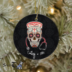 Sugar Skull Ornament Personalized Ornaments Nurse Sugar Skull Halloween Day Of The Dead Dia De Los Gift - Scotstee Shop