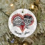 Sugar Skull Ornament Personalized Ornaments Sugar Skull Couple Premium Halloween Ornament Gift - Scotstee Shop
