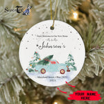 Scotstee Shop - Personalize Name Family First Christmas as Mr & Mrs Truck Car First Christmas Ornament, First Christmas In Our New Home Ornament