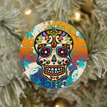 Sugar Skull Ornament Mexican Sugar Skull Day of Dead Happy Halloween Ornament Gift Halloween - Scotstee Shop