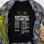 Mechanic Dad Shirt Maintenance Technician Hourly Rate Funny Gift Father's Day Shirt - Scotstee Shop