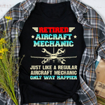 Mechanic Dad Shirt Retired Aircraft Mechanic Regular Aircraft Mechanic Gift Father's Day Shirt Aircraft Mechanic Shirt - Scotstee Shop