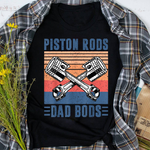 Mechanic Dad Shirt Pistons Rods & Dad Bods Custom Garage Rod Car Mechanic Father's Day Shirt - Scotstee Shop