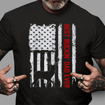 Scotstee Shop - USA Flag Best Buckin' Dad Ever Deer Hunting Fathers Day Gift 4th Of July Shirt