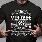 Vintage 50 Years Old Made In 1969 50th Birthday Gift Birthday Shirt For 50th Birthday Shirt Vintage 1969 T Shirt - Scotstee Shop