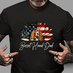 Vintage USA Best Basset Hound Dad Ever American Flag 4th Of July Shirt - Scotstee Shop