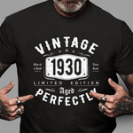 Vintage 1930 91th Birthday Gift Idea 91 Years Old Birthday Shirt - Scotstee Shop