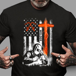Scotstee Shop - Welder American Flag USA Patriotic Welder 4th Of July Shirt