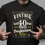 Vintage 40th Birthday For Him 1980's Aged To Perfection Birthday Shirt - Scotstee Shop