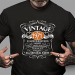 Vintage 1971 Years Old 50th Birthday Gift Birthday Shirt For 50th Birthday Shirt mens vintage 1971 t shirt - Scotstee Shop