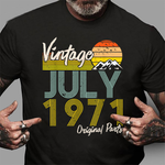 Vintage Since July 1971 Birthday Gift Birthday Shirt For 50th Birthday Shirt - Scotstee Shop