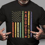 Vintage USA Flag Awesome Since August 1973 46th Birth 4th Of July Shirt 1973 T Shirt - Scotstee Shop