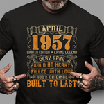 Vintage 1957 April Birthday 64 Years Old 64th Birthday Gifts Birthday Shirt - Scotstee Shop