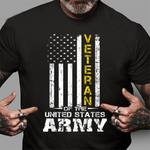 Scotstee Shop - Veteran Of United States US Army Veteran Gold 4th Of July Shirt Army Veteran Shirts Army Shirts