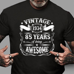 Vintage 1934 Birthday Gifts Birthday Shirt - Scotstee Shop