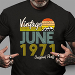 Vintage Since June 1971 Birthday Gift Birthday Shirt For 50th Birthday Shirt mens vintage 1971 t shirt - Scotstee Shop