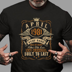 Vintage April 1981 Shirt 40 Years Old 40th Birthday Birthday Shirt Funny 40th Birthday T Shirts - Scotstee Shop