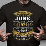 Legends Born In June 1971 50th Birthday 50 Years Old Birthday Shirt For 50th Birthday Shirt - Scotstee Shop