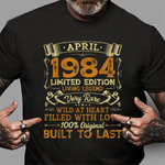 Vintage 37th Birthday April 1984 Shirt 37 Years Old Gift Birthday Shirt - Scotstee Shop