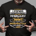 Legends Born In February 1980 Awesome Birthday Gift Birthday Shirt - Scotstee Shop
