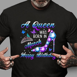 Women Birthday A Queen Was Born In March Happy Birthday Birthday Shirt - Scotstee Shop