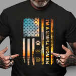 Scotstee Shop - I'm A Simple Woman American Flag Dog Flip Flops Beer Lovers 4th Of July Shirt