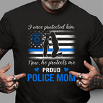 Scotstee Shop - Thin Blue Line American Flag Proud Police Mom 4th Of July Shirt Blue Line Flag Shirts Police Mom Shirts