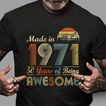 Vintage 1971 Made in 1971 50th birthday 50 years old Gift Birthday Shirt For 50th Birthday Shirt mens vintage 1971 t shirt - Scotstee Shop