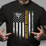 Scotstee Shop - Vintage USA Physician Assistant American Flag Patriotic Gift 4th Of July Shirt