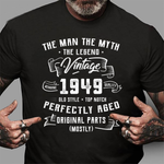The Man Myth Legend 1949 Years Old Birthday Gift Birthday Shirt - Scotstee Shop