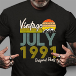 Vintage Since July 1991 Birthday Gift Birthday Shirt - Scotstee Shop
